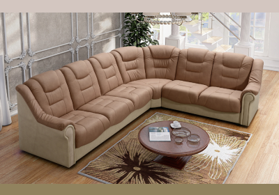 Narożnik ze skóry naturalnej "RAKOL" 3R2