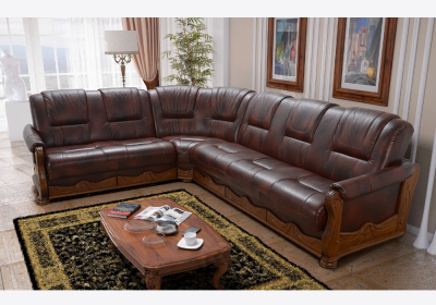 Narożnik skórzany rozkładany "FORTKOM" 2R3 uniwersalny