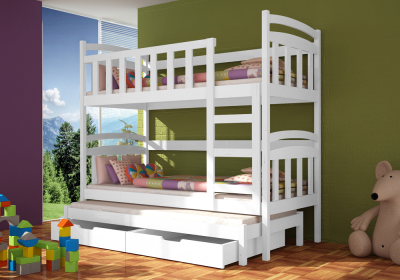 Łóżko piętrowe 3-osobowe DAMI