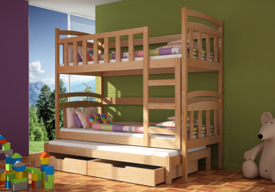 Łóżko piętrowe 3-osobowe DAMI