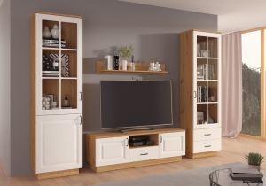 Meble pokojowe FLAWIA zestaw 1 dąb artisan plus biały mdf.png