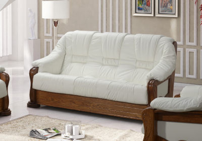 Sofa klasyczna ze skóry 3-osobowa "BORN"