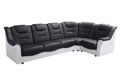 Narożnik ze skóry naturalnej "RAKOL" 3R1 rozkładany z pojemnikami