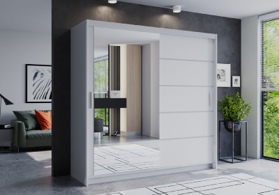 Szafa "LANO 150" z drzwiami przesuwnymi i lustrem