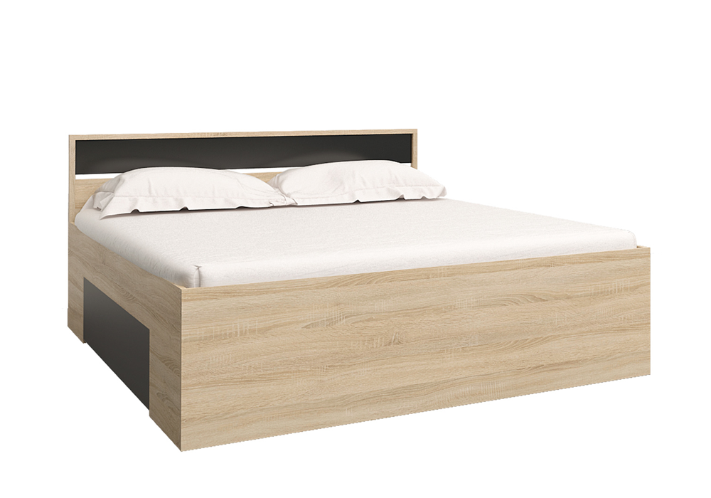 Łóżko 160 KLEO K3 sonoma_czarny połysk.png