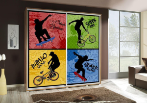 Szafa PENGRAF 205 z grafiką SKATE 1