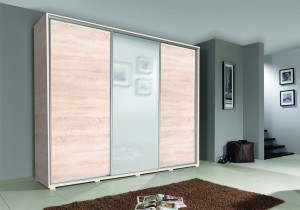 Szafa przesuwna SILVER 255 z lustrem