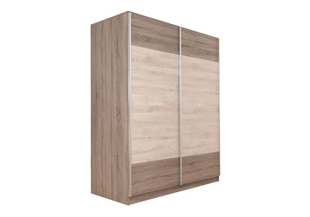 Szafa przesuwna 2-drzwiowa KSENIA trufel / sosna krem