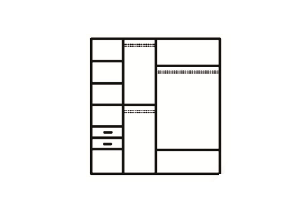 Szafa KSENIA wnętrze