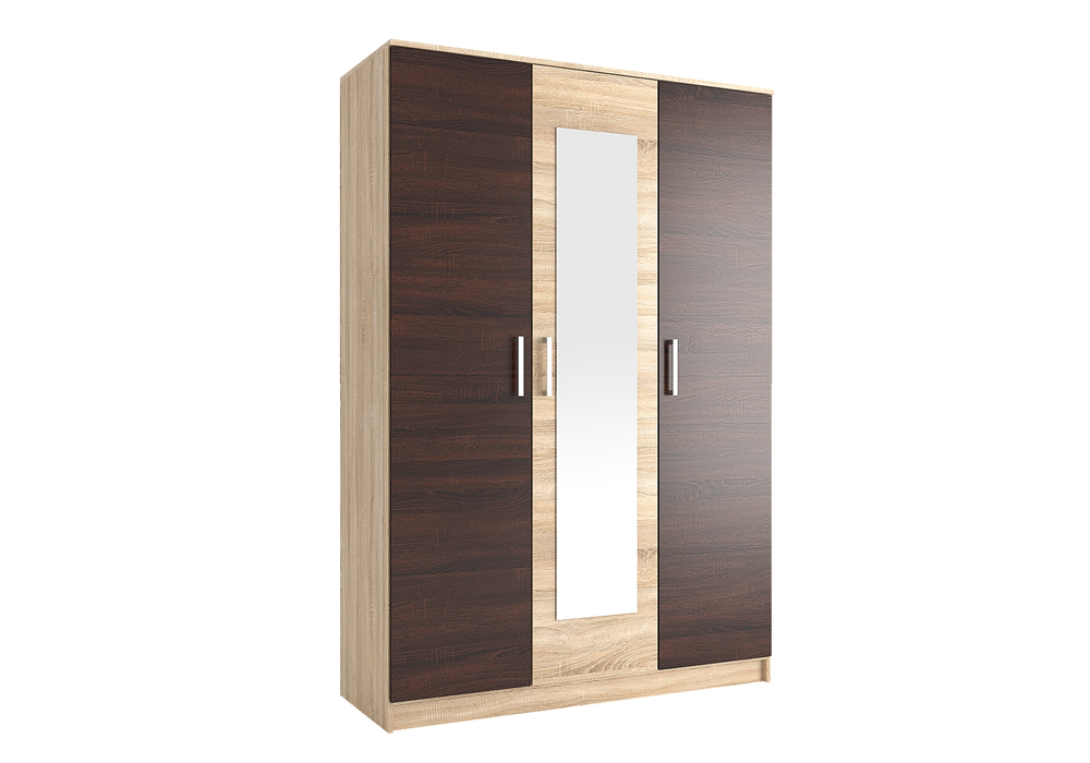 Szafa z lustrem SAVA sonoma/czekolada - sklep meblowy LUXOR