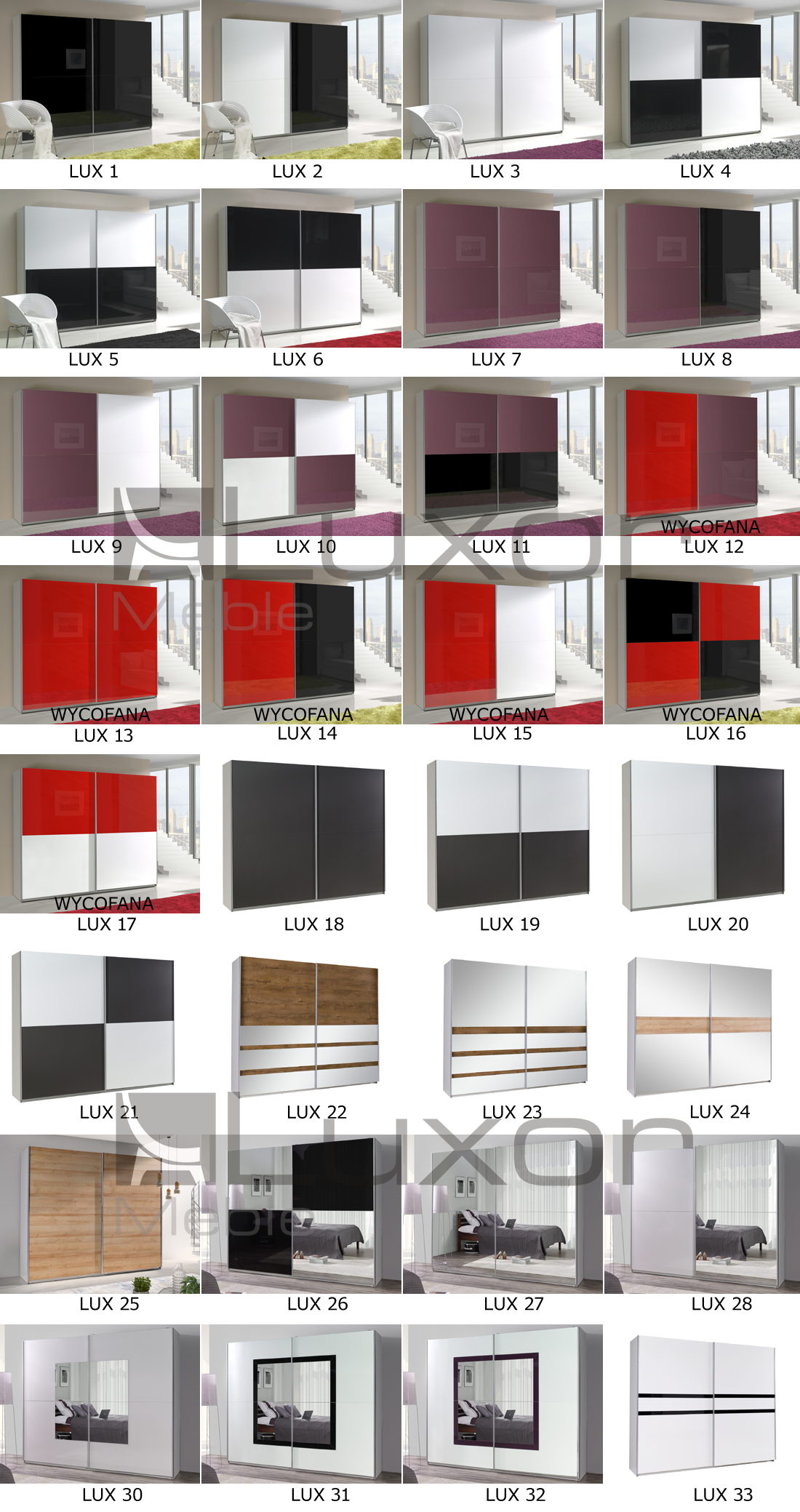 Szafy LUX od LUXOR MEBLE - www.luxor-meble.com