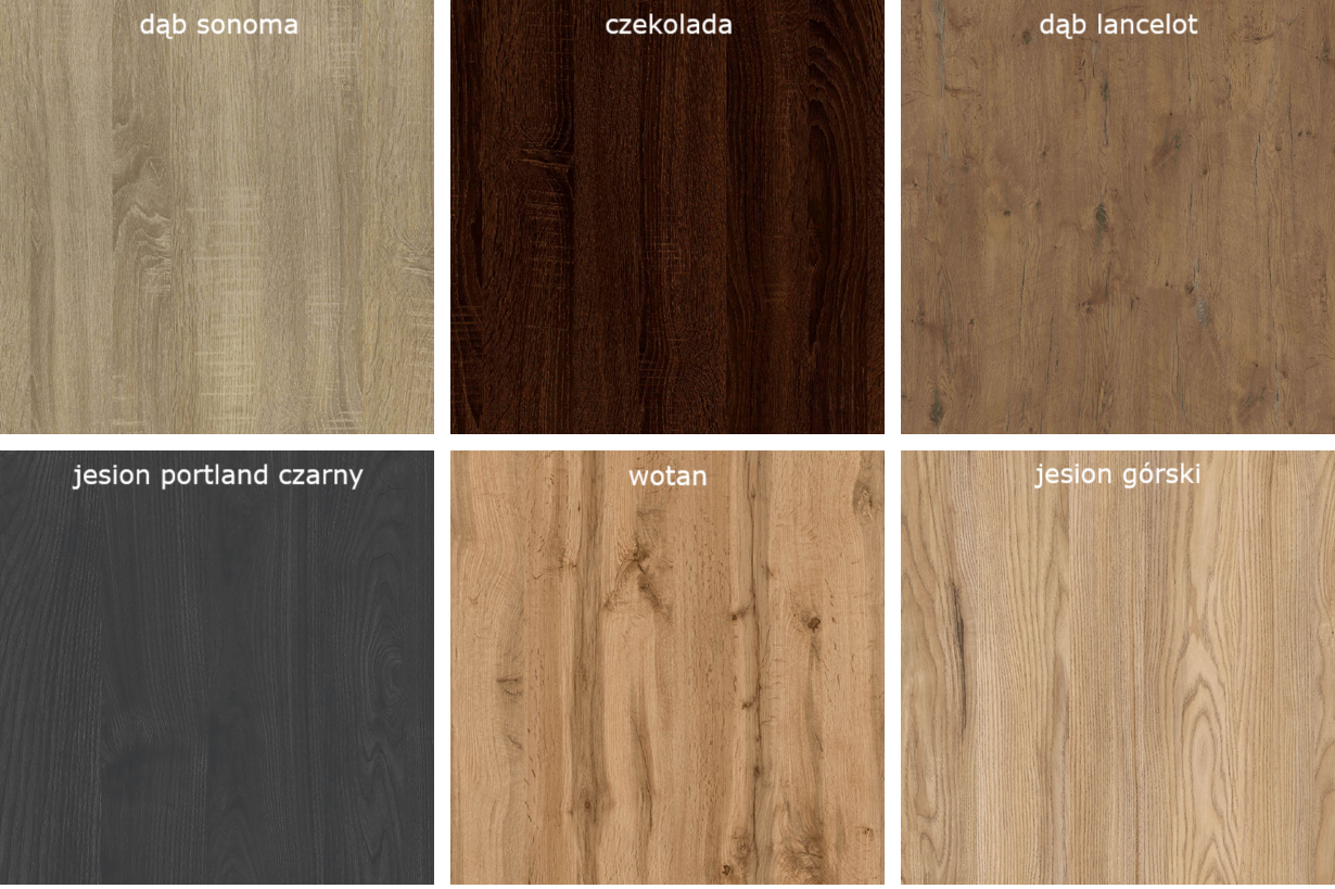 Kolory meblościanki systemowej DAR od LUXOR MEBLE