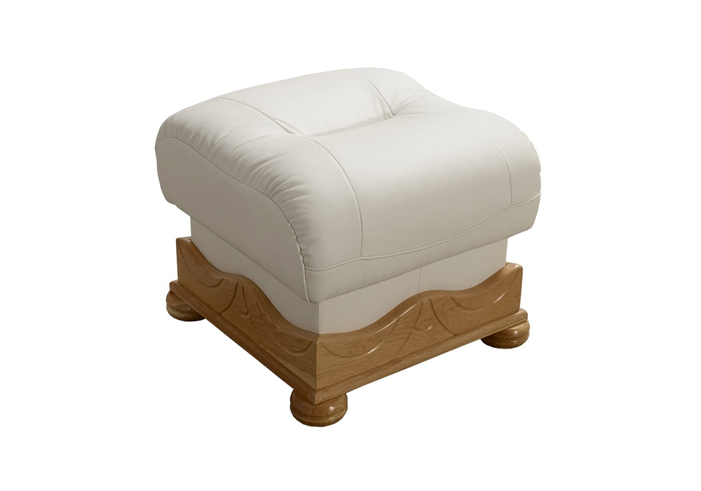 Pufa ze skóry naturalnej FORTKOM od LUXOR MEBLE