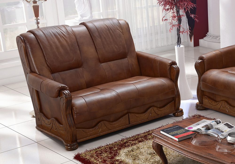 Sofa ze skóry FORTKOM 2-osobowa od LUXOR MEBLE