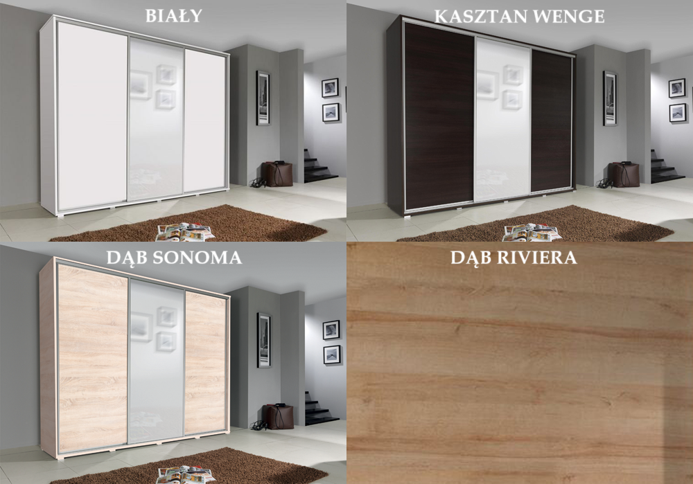 Kolory szaf przesuwnych SILVER