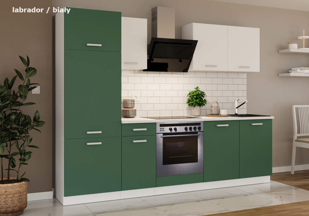 Meble kuchenne / Kuchnia TONI 260 labrador/biały